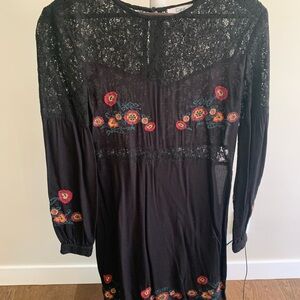 Embroidered boho dress